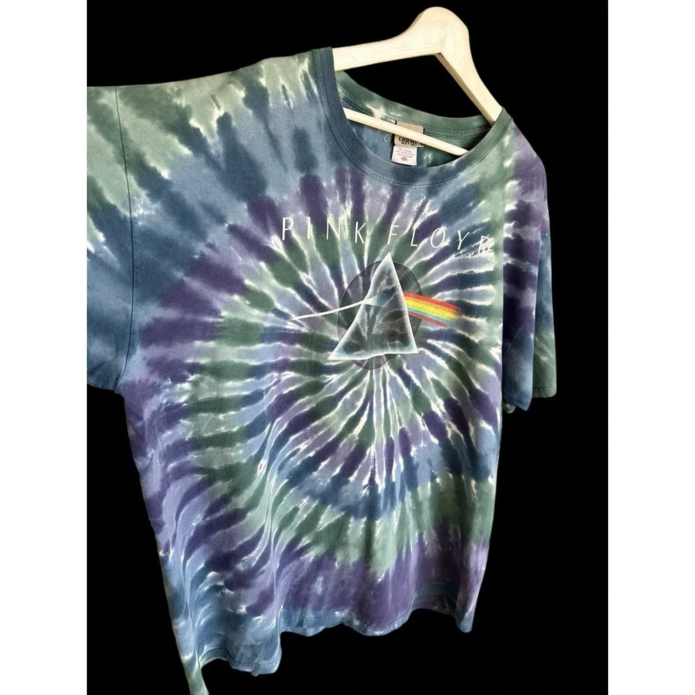 Liquid Blue Pink Floyd Tie Dye Shirt Mens XXL Dark Side Of The‎ Moon Green